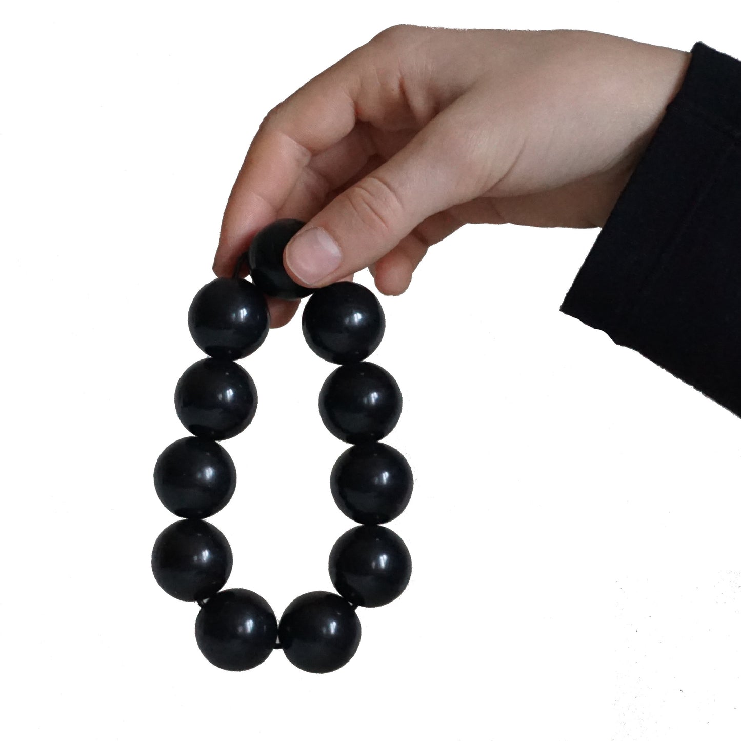 Bracelet perles noires
