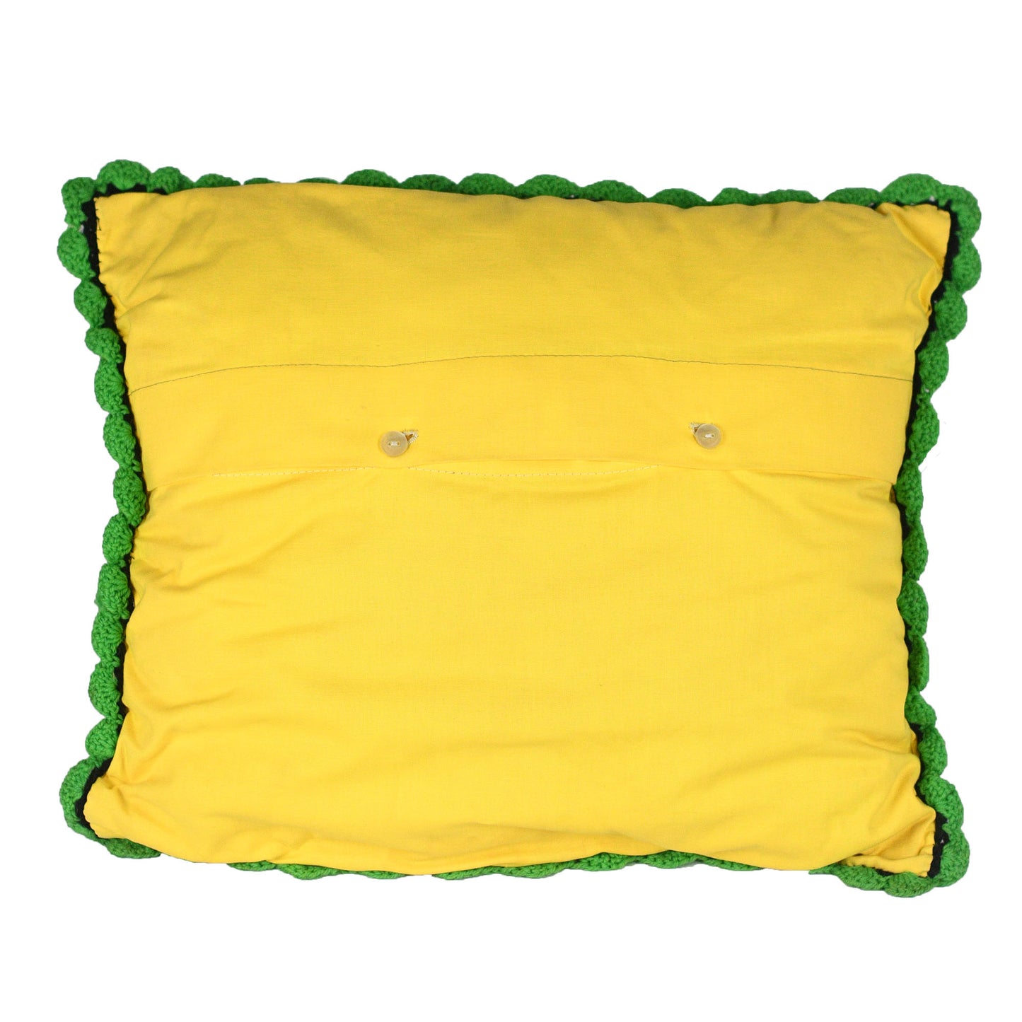 Coussin croix vertes