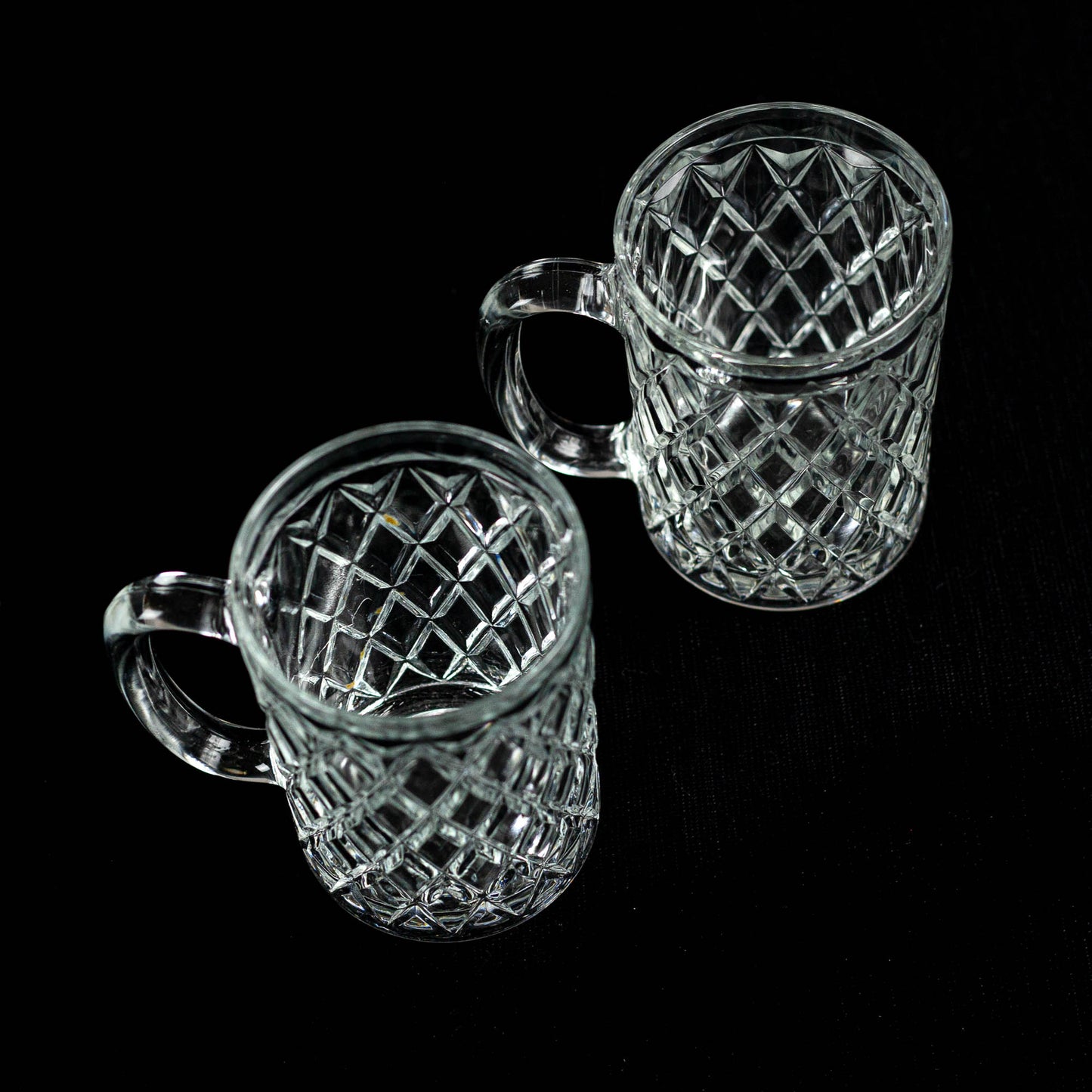 2 mugs en verre